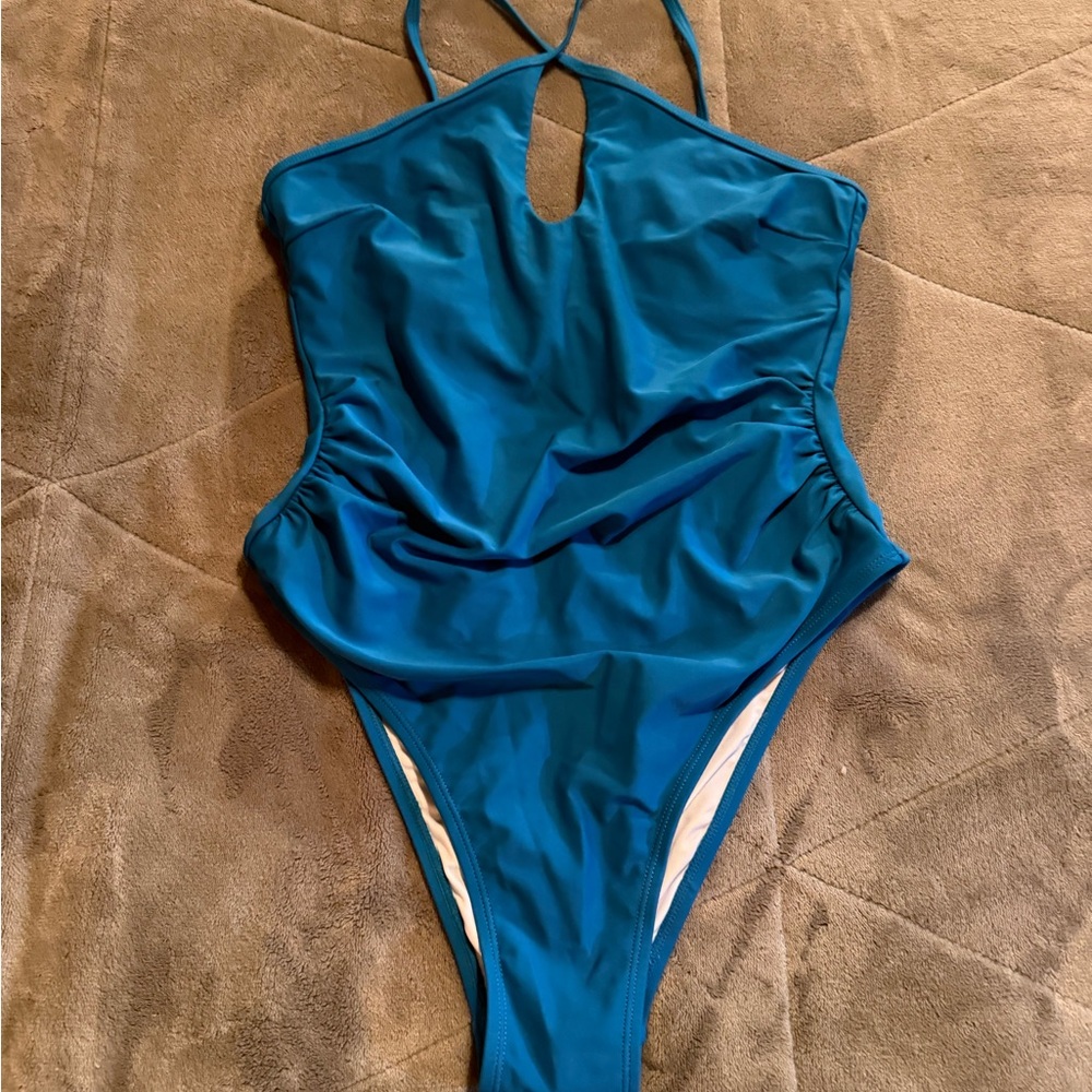 Cupshe Blue Women Swim One Piece